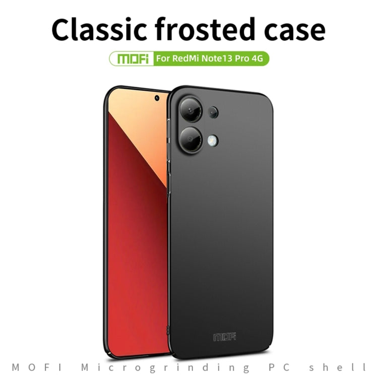 For Xiaomi Redmi Note 13 Pro 4G MOFI Micro-Frosted PC Ultra-thin Hard Phone Case(Black) - Xiaomi Cases by MOFI | Online Shopping South Africa | PMC TechLife | Buy Now Pay Later Mobicred