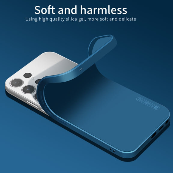 For Samsung Galaxy S24 Ultra 5G PINWUYO Sense Series Liquid Silicone TPU Phone Case(Blue)