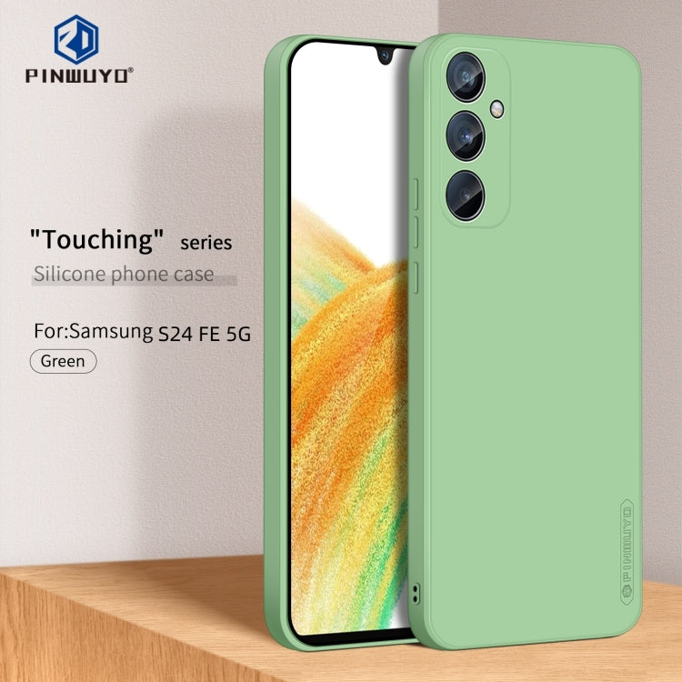 For Samsung Galaxy S24 FE 5G PINWUYO Sense Series Liquid Silicone TPU Phone Case(Green)