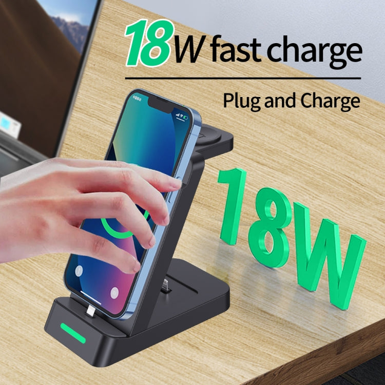 B20 18W 3 in 1 Wireless Charger Stand Charger Dock for iPhone Apple Watch Series(White) - free shipping - PMC TechLife - Order now!