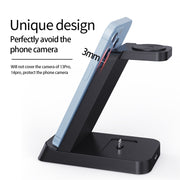 B20 18W 3 in 1 Wireless Charger Stand Charger Dock for iPhone Apple Watch Series(Black)