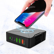 PD-75 Desktop PD Type-C USB QC 3.0 Fast Mobile Phone Charging Station Multifunctional Wireless Charger(US Plug)