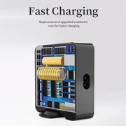 PD-75 Desktop PD Type-C USB QC 3.0 Fast Mobile Phone Charging Station Multifunctional Wireless Charger(UK Plug)
