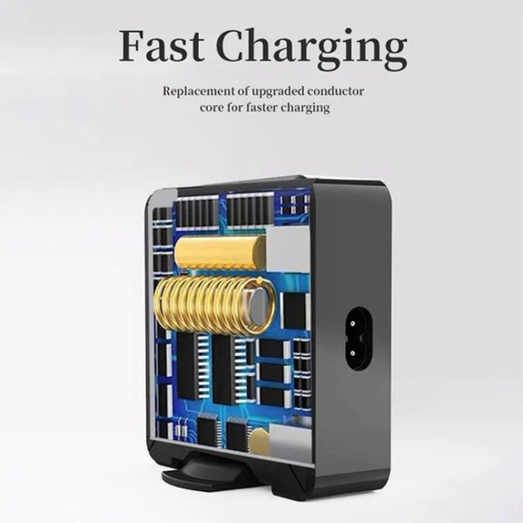 PD-75 Desktop PD Type-C USB QC 3.0 Fast Mobile Phone Charging Station Multifunctional Wireless Charger(US Plug)