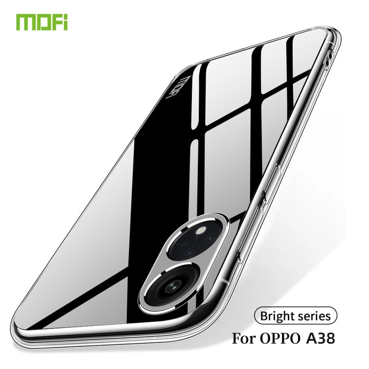 For OPPO A38 MOFI Ming Series Transparent Ultra-thin TPU Phone Case(Transparent)