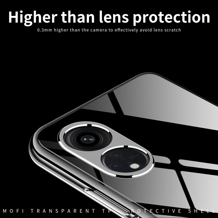 For OPPO A38 MOFI Ming Series Transparent Ultra-thin TPU Phone Case(Transparent)