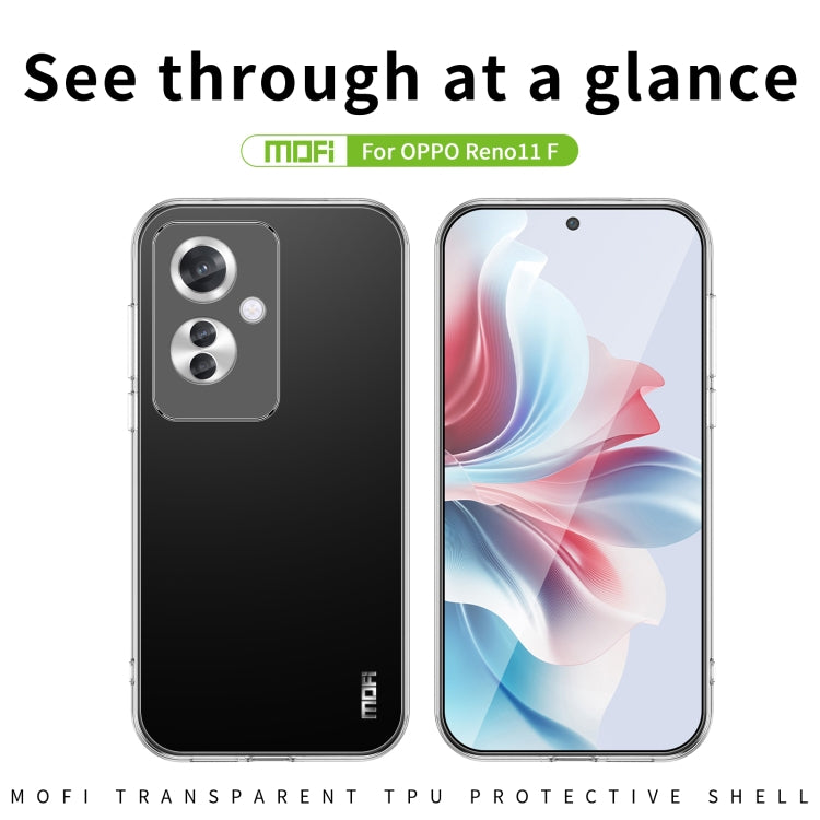 For OPPO Reno11 F MOFI Ming Series Transparent Ultra-thin TPU Phone Case(Transparent) - OPPO Cases by MOFI | Online Shopping South Africa | PMC TechLife