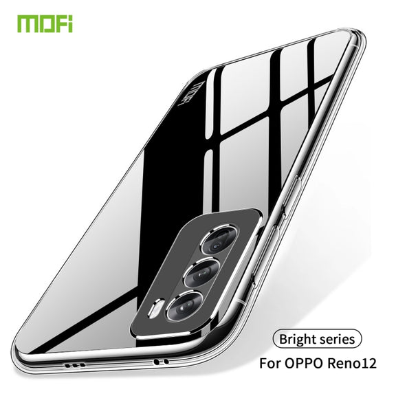 For OPPO Reno12 Global MOFI Ming Series Transparent Ultra-thin TPU Phone Case(Transparent)