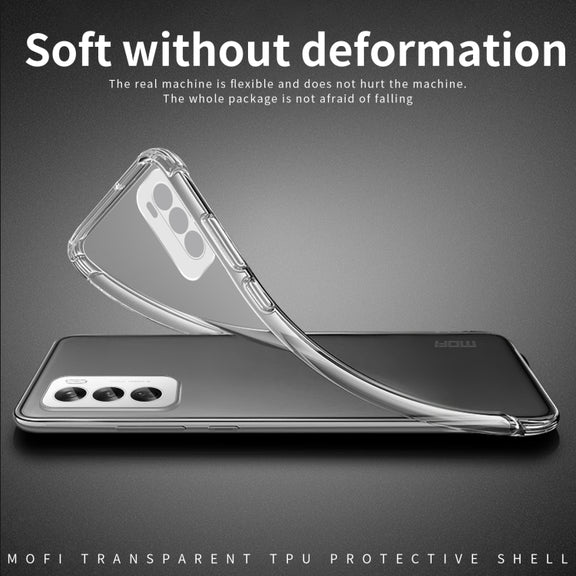 For OPPO Reno12 Global MOFI Ming Series Transparent Ultra-thin TPU Phone Case(Transparent)