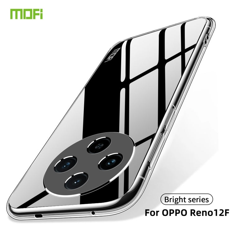 For OPPO Reno12 F 5G MOFI Ming Series Transparent Ultra-thin TPU Phone Case(Transparent)