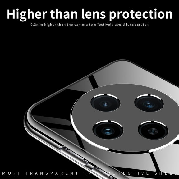 For OPPO Reno12 F 5G MOFI Ming Series Transparent Ultra-thin TPU Phone Case(Transparent)