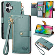 For iPhone 16 Love Zipper Lanyard Leather Phone Case(Green) - iPhone 16 Cases by PMC TechLife | Online Shopping South Africa | PMC TechLife | Buy Now Pay Later Mobicred