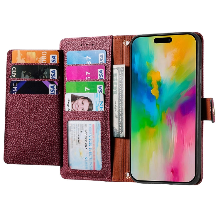 For iPhone 16 Plus Love Zipper Lanyard Leather Phone Case(Red) - free shipping - PMC Jewellery - Order now!