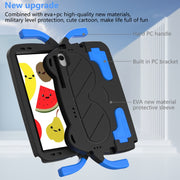 For Lenovo Tab M10 Plus TB-125 2022 Ice Baby EVA Shockproof Hard PC Tablet Case(Black+Blue)