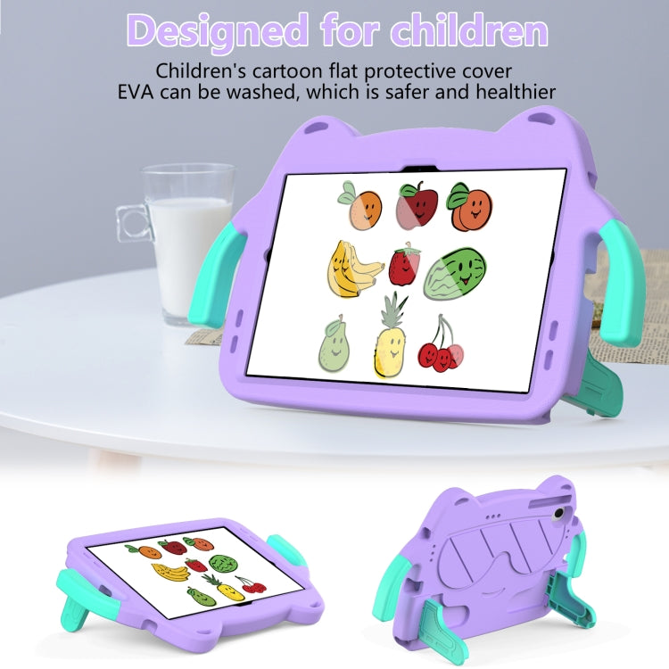 For Lenovo Tab M10 Plus TB-125 2022 Ice Baby EVA Shockproof Hard PC Tablet Case(Light Purple+Mint Green)