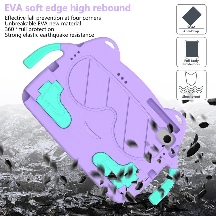 For Lenovo Tab M10 Plus TB-125 2022 Ice Baby EVA Shockproof Hard PC Tablet Case(Light Purple+Mint Green)