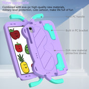 For Lenovo Tab M10 Plus TB-125 2022 Ice Baby EVA Shockproof Hard PC Tablet Case(Light Purple+Mint Green)