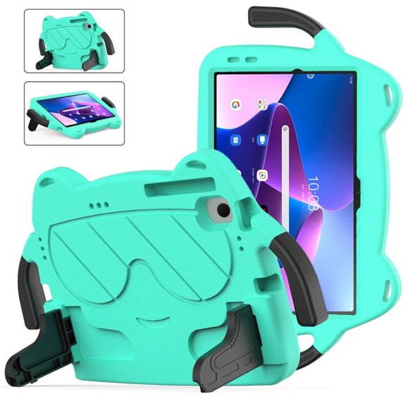 For Lenovo Tab M10 Plus TB-125 2022 Ice Baby EVA Shockproof Hard PC Tablet Case(Mint Green+Black)