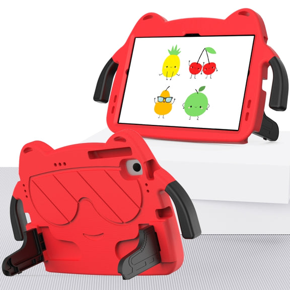 For Lenovo Tab M10 Plus TB-125 2022 Ice Baby EVA Shockproof Hard PC Tablet Case(Red+Black)