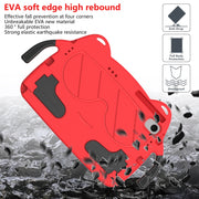For Lenovo Tab M10 Plus TB-125 2022 Ice Baby EVA Shockproof Hard PC Tablet Case(Red+Black)