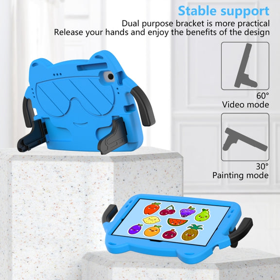 For Lenovo Tab M10 Plus TB-125 2022 Ice Baby EVA Shockproof Hard PC Tablet Case(Sky Blue+Black)