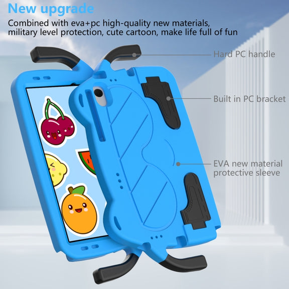 For Lenovo Tab M10 Plus TB-125 2022 Ice Baby EVA Shockproof Hard PC Tablet Case(Sky Blue+Black)