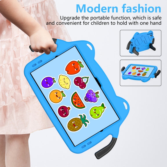 For Lenovo Tab M10 Plus TB-125 2022 Ice Baby EVA Shockproof Hard PC Tablet Case(Sky Blue+Black)