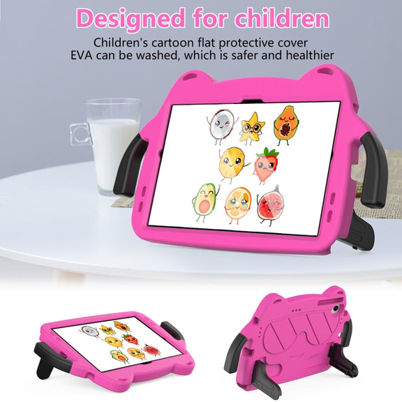 For Lenovo Tab M10 Plus TB-125 2022 Ice Baby EVA Shockproof Hard PC Tablet Case(Rose Red+Black)