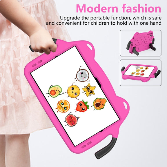 For Lenovo Tab M10 Plus TB-125 2022 Ice Baby EVA Shockproof Hard PC Tablet Case(Rose Red+Black)