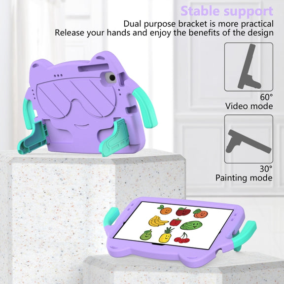For Huawei Matepad SE 10.4 2023 Ice Baby EVA Shockproof Hard PC Tablet Case(Light Purple+Mint Green)