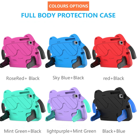 For Lenovo Tab M10 Plus TB-125 2022 Ice Baby EVA Shockproof Hard PC Tablet Case(Black+Blue)