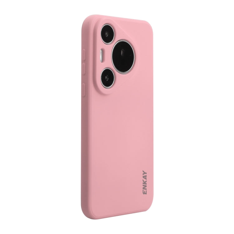 For Huawei Pura 70 Pro / 70 Pro+ ENKAY Hat-Prince Liquid Silicone Shockproof Protective Soft Case(Pink) - free shipping - PMC Jewellery - Order now!