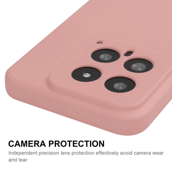 For Xiaomi 14 ENKAY Hat-Prince Liquid Silicone Shockproof Soft Phone Case(Pink)