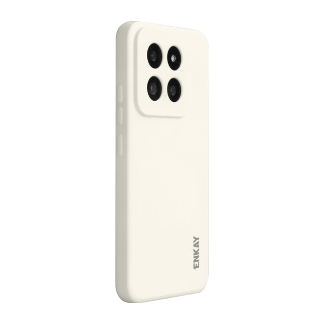 For Xiaomi 14 Pro ENKAY Hat-Prince Liquid Silicone Shockproof Soft Phone Case(Beige)