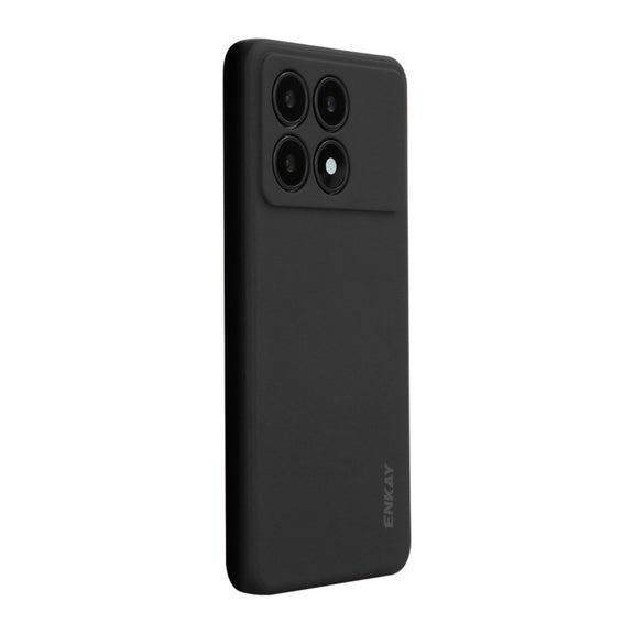 For Xiaomi Poco F6 Pro / Redmi K70 ENKAY Hat-Prince Liquid Silicone Shockproof Soft Phone Case(Black)