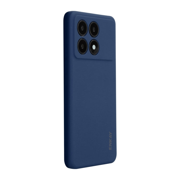 For Xiaomi Poco F6 Pro / Redmi K70 ENKAY Hat-Prince Liquid Silicone Shockproof Soft Phone Case(Dark Blue) - Xiaomi Cases by ENKAY | Online Shopping South Africa | PMC Jewellery | Buy Now Pay Later Mobicred