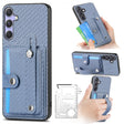 For Samsung Galaxy S25 Ultra 5G Wristband Kickstand Wallet Back Phone Case with Tool Knife(Blue) - Galaxy S25 Ultra 5G Cases by PMC TechLife | Online Shopping South Africa | PMC TechLife | Buy Now Pay Later Mobicred