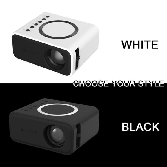 YT300 Home Multimedia Mini Remote Projector Support Mobile Phone(EU Plug Black)