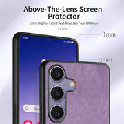 For Samsung Galaxy S25 5G Retro Skin-feel Ring Card Wallet Phone Case(Purple)