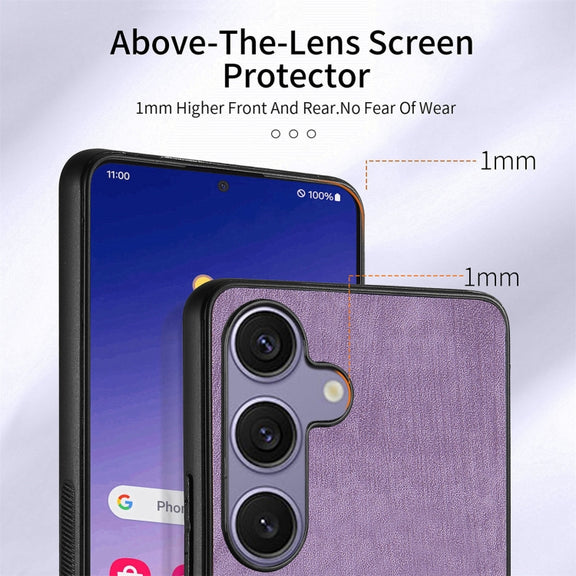For Samsung Galaxy S25 Ultra 5G Retro Skin-feel Ring Card Wallet Phone Case(Purple)