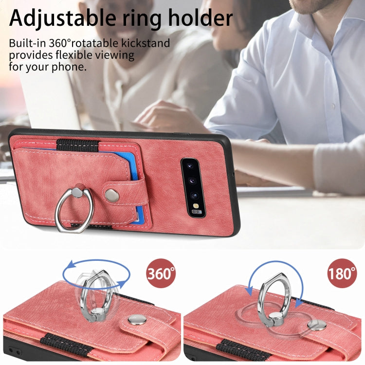 For Samsung Galaxy S25 5G Retro Skin-feel Ring Card Wallet Phone Case(Blue)