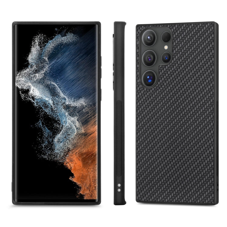 For Samsung Galaxy S25 Ultra 5G Carbon Fiber Texture Leather Back Cover Phone Case(Black) - Galaxy S25 Ultra 5G Cases by PMC Jewellery | Online Shopping South Africa | PMC Jewellery | Buy Now Pay Later Mobicred