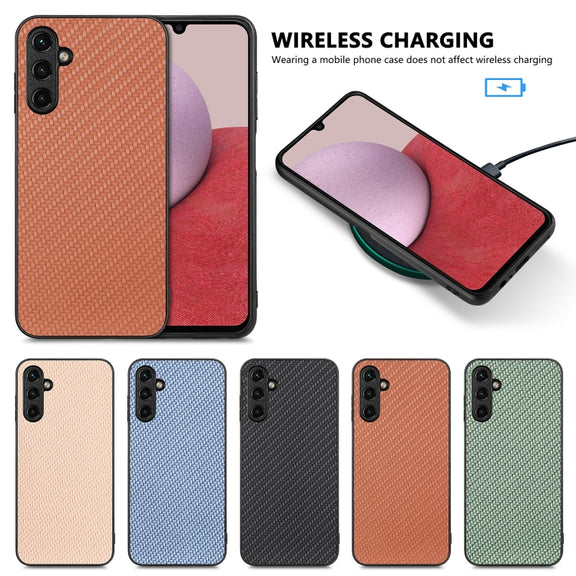 For Samsung Galaxy S25 Ultra 5G Carbon Fiber Texture Leather Back Cover Phone Case(Khaki)