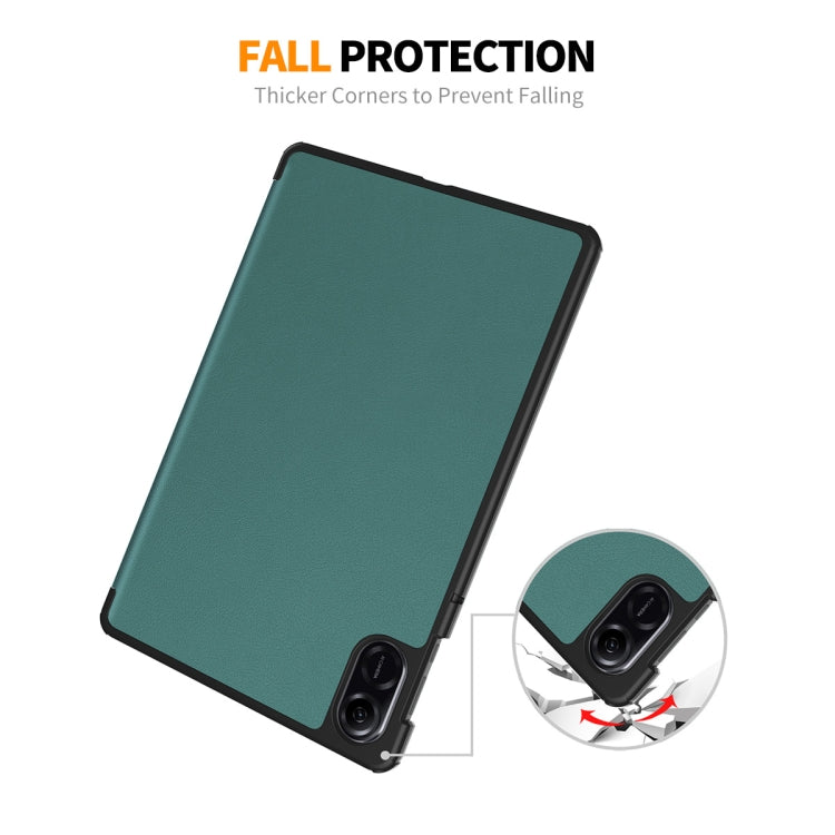 For Honor Pad X8 Pro / X9 11.5 ENKAY Tri-fold Custer Texture Leather Smart Tablet Case(Black) - free shipping - PMC TechLife - Order now!