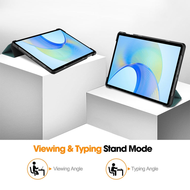 For Honor Pad X8 Pro / X9 11.5 ENKAY Tri-fold Custer Texture Leather Smart Tablet Case(Grey) - free shipping - PMC TechLife - Order now!