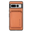 For Google Pixel 7 Pro Carbon Fiber Leather Card Magsafe Phone Case(Brown) - free shipping - PMC TechLife - Order now!