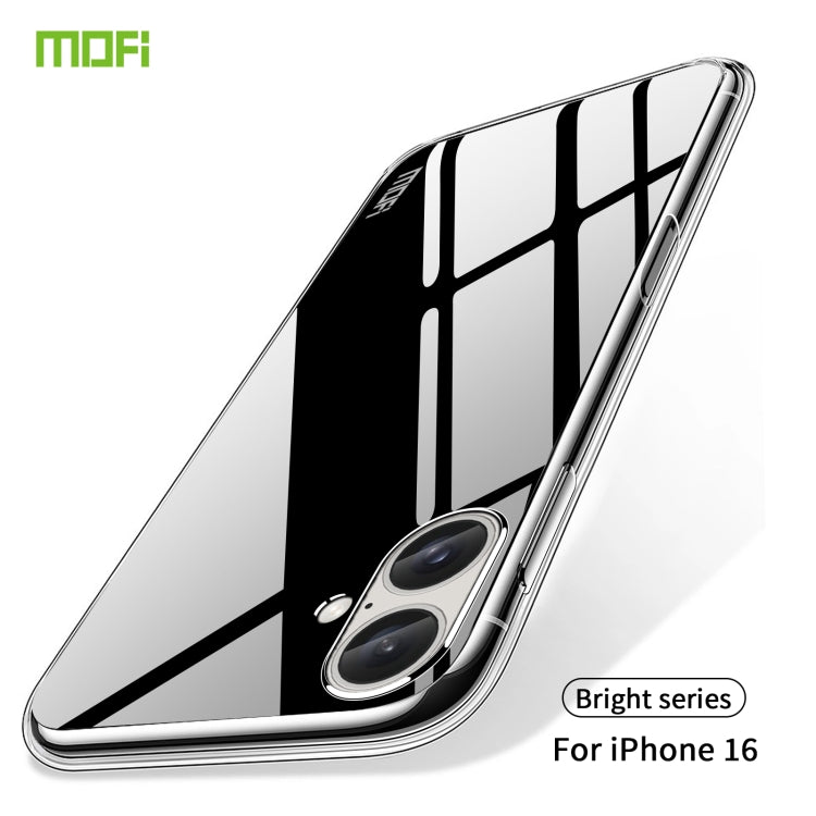 For iPhone 16 MOFI Ming Series Ultra-thin TPU Phone Case(Transparent) - iPhone 16 Cases by MOFI | Online Shopping South Africa | PMC TechLife | Buy Now Pay Later Mobicred