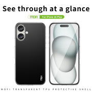 For iPhone 16 Plus MOFI Ming Series Ultra-thin TPU Phone Case(Transparent)