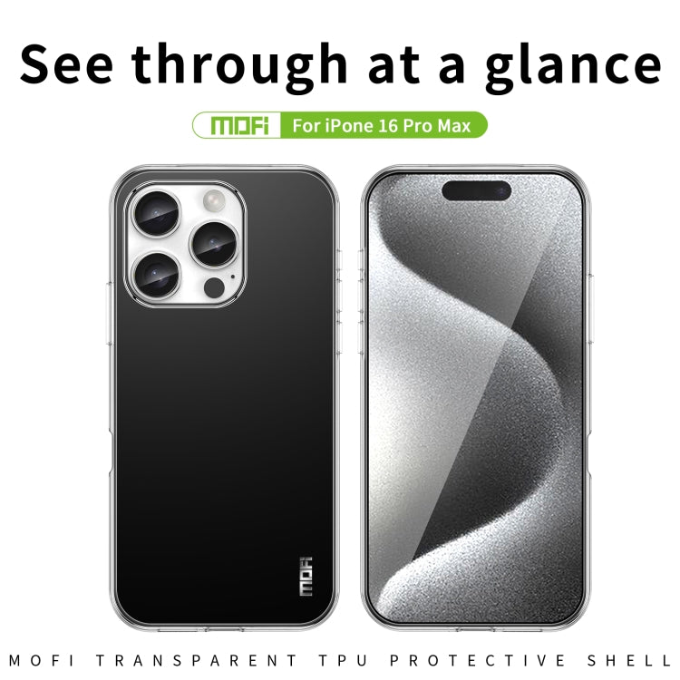 For iPhone 16 Pro Max MOFI Ming Series Ultra-thin TPU Phone Case(Transparent) - iPhone 16 Pro Max Cases by MOFI | Online Shopping South Africa | PMC TechLife | Buy Now Pay Later Mobicred