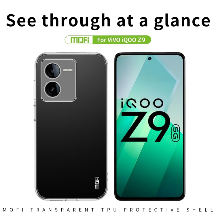 For vivo iQOO Z9 MOFI Ming Series Ultra-thin TPU Phone Case(Transparent)